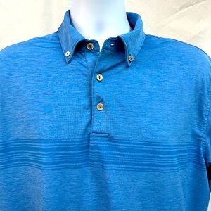 Peter Millar button down golf polo. Blue size medium in excellent condition